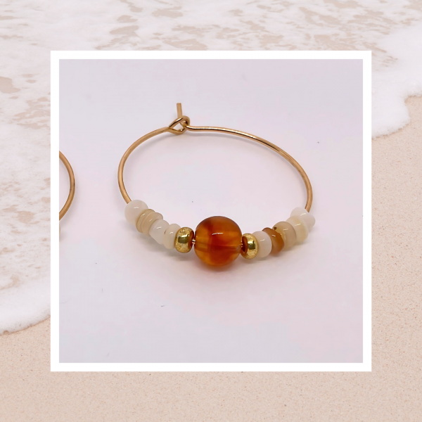Boucles d'oreilles créoles "Souvenirs d'été" – Image 3