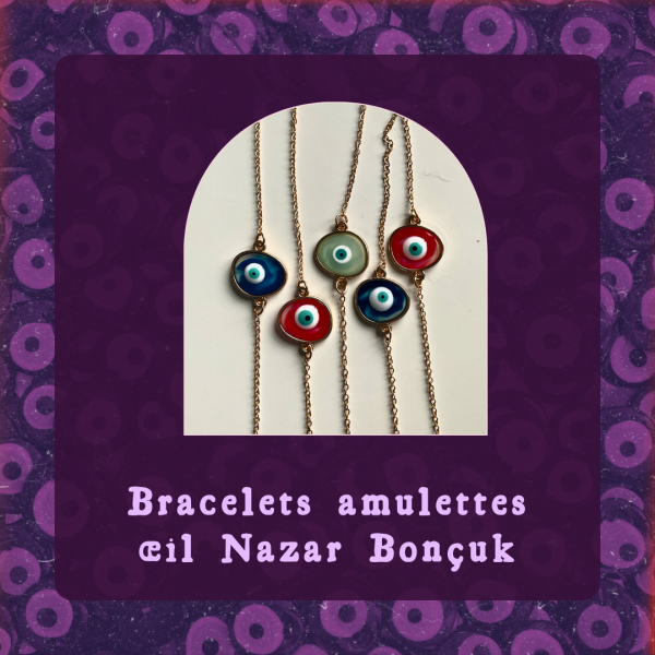 Bracelet amulette œil Nazar Bonçuk – Bijou de protection contre le mauvais œil, fait main