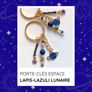 Porte-clés « Ciel étoilé » - le lapis-lazuli lunaire