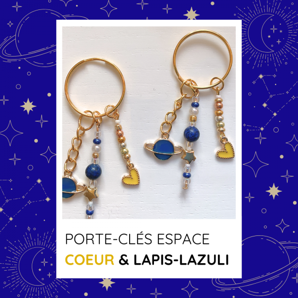 Porte-clés « Ciel étoilé » - le lapis-lazuli lunaire – Image 2