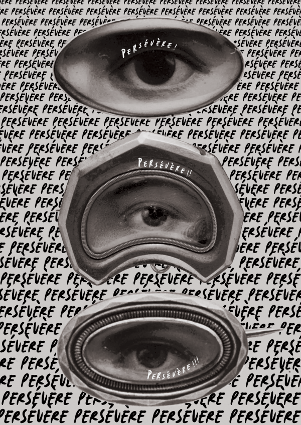 Affiche poster décoration d'intérieur au format A5 et en noir et blanc, graphisme type collage, message de motivation à offrir