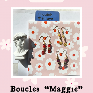Boucles d'oreilles 'Maggie', 3 coloris au choix