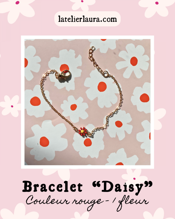 Bracelets 'Daisy', bracelets fleuris à personnaliser (nombre de marguerites, couleur au choix) – Image 9