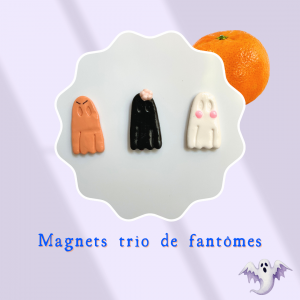 Magnets trio de Fantômes : Messieurs Fâché, Coquet et Timide pour vous servir !
